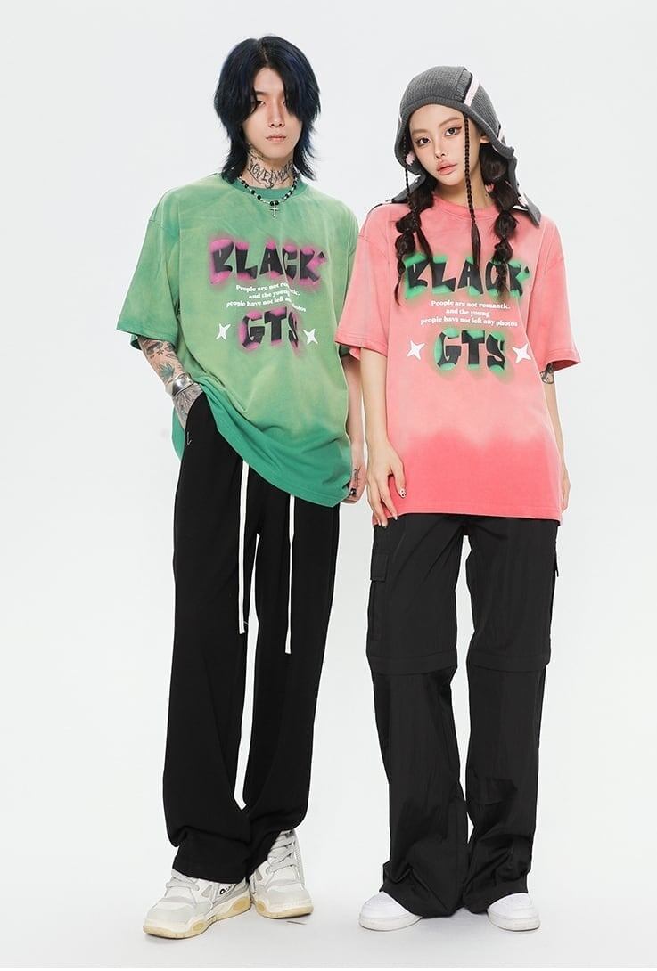 見逃し厳禁   ストリート系 アルファベット プリントTシャツ ＜F-2921＞