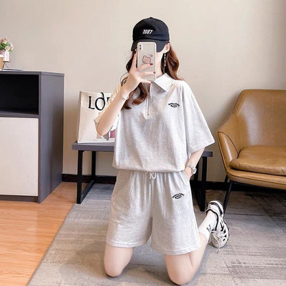 定番シンプル 真夏も快適 上質 カジュアル 半袖Ｔシャツⅹパンツセット全2色F-9102