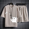 男女兼用 肌触りよい Tシャツ & ショーツ セットアップ F-13328