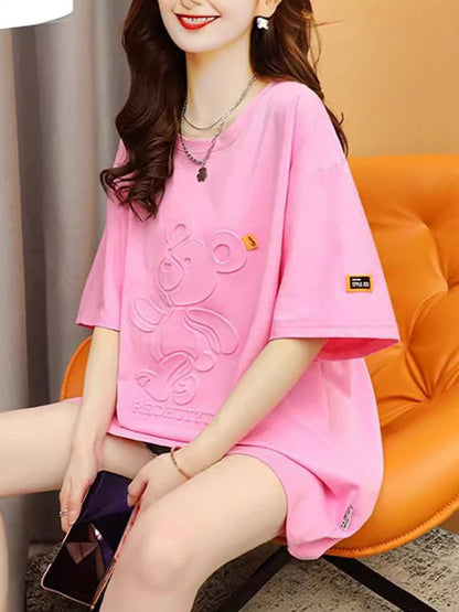 オシャレ度満点 カジュアル 上質 全5色 Tシャツ カットソー＜F-8457＞
