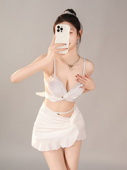 美人度アップ 半袖 カジュアル Tシャツ 水着 ワンピース ＜F-11817＞