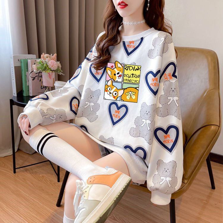定番シンプル sweet系可愛い 美感いっぱい 2色選択 スウェットF-10408