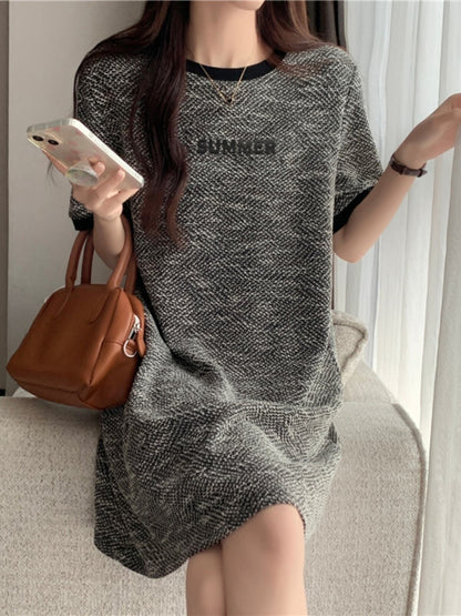 着回し力抜群 Tシャツ カジュアル ゆったりワンピース ＜F-8506＞