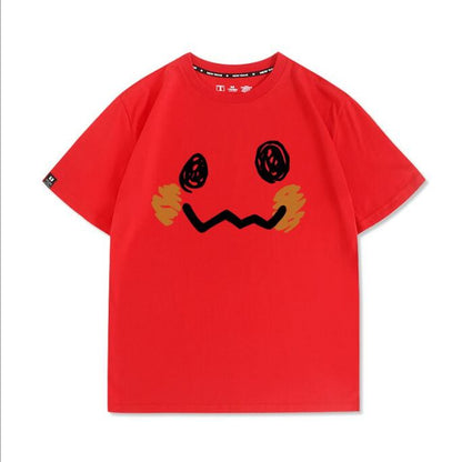 男女兼用 ファッション プリント 半袖 Tシャツ F-13260