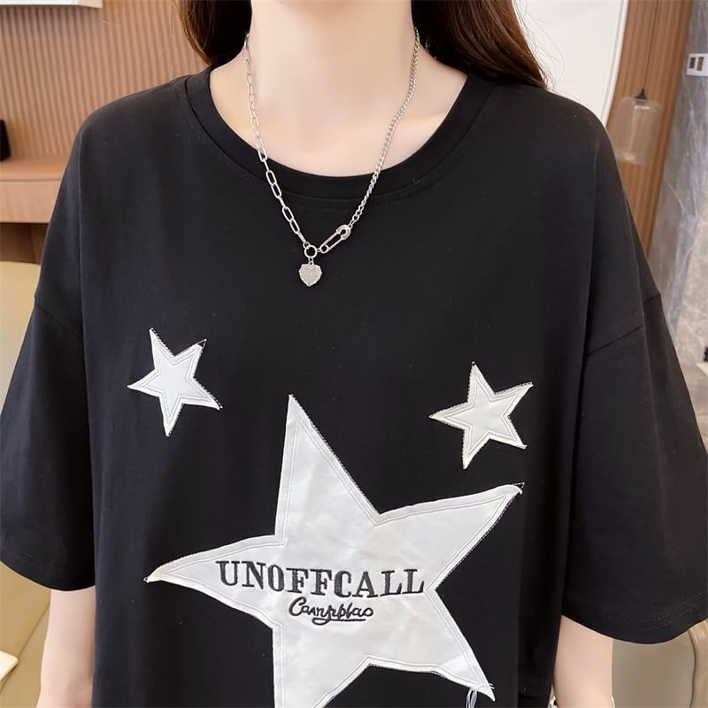 新作   おしゃれな星柄Tシャツ