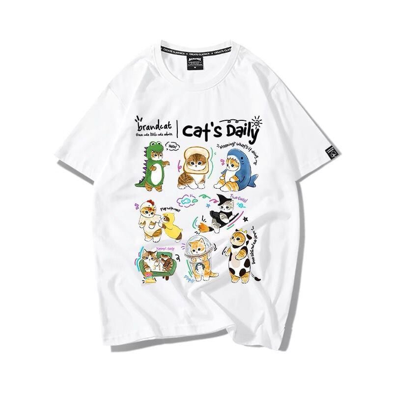 超人気 軽くて涼しくて可愛い！デザイン性抜群 カジュアル プリント全6色 半袖TシャツF-9319