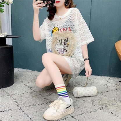 デザイン感   チャーミング Tシャツ カットソー＜F-3199＞