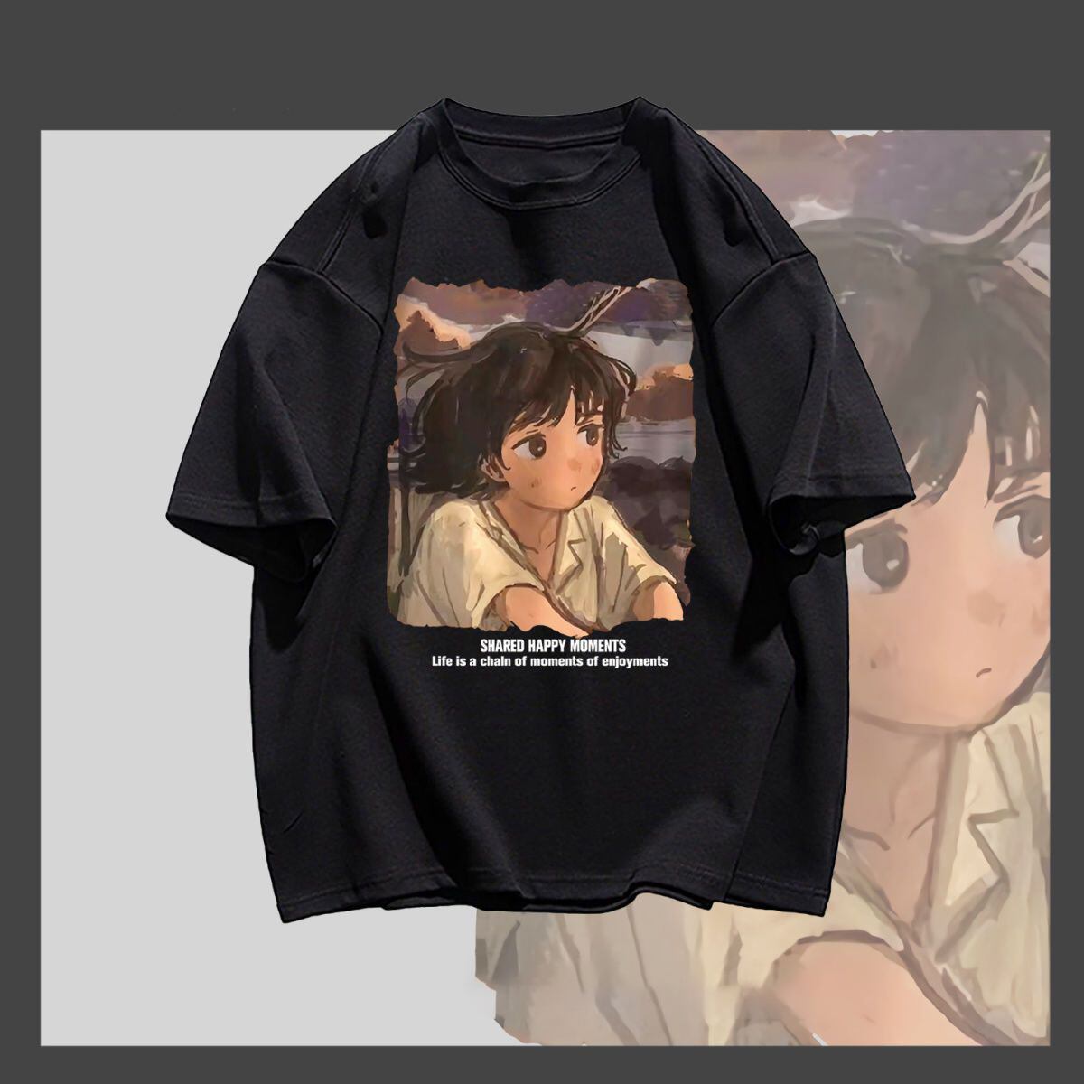 都市ファッショ デザイン オシャレ カジュアル プリント全5色 半袖Tシャツ<F-9258>