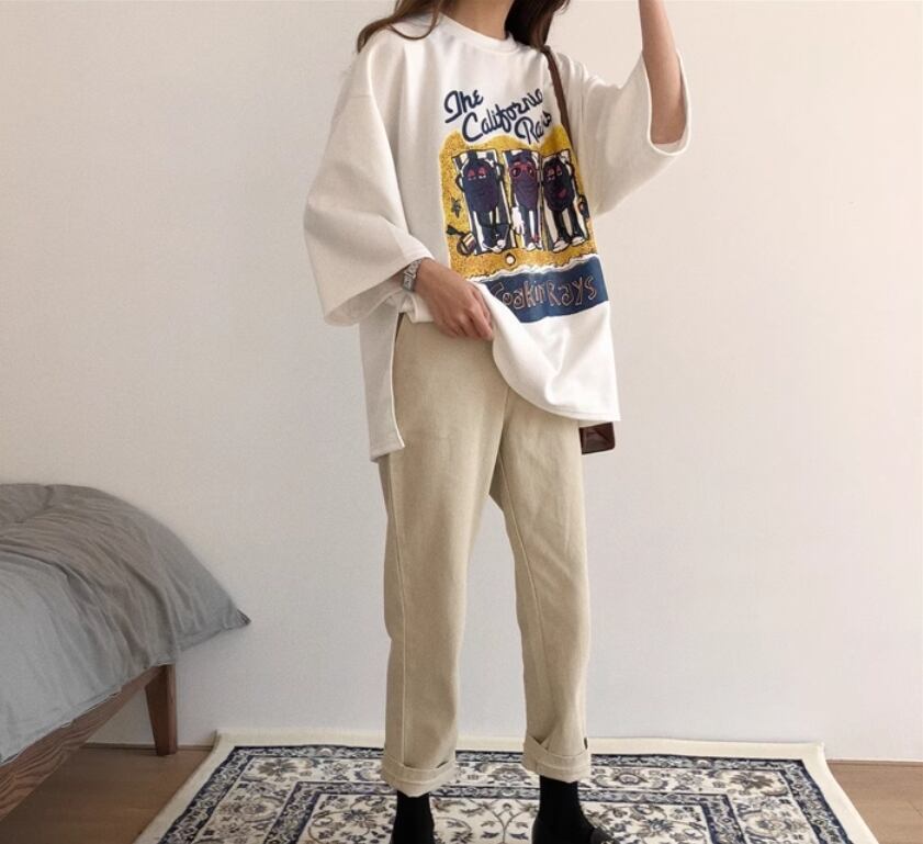 話題沸騰中   カジュアル 2色半袖Tシャツ＜F-8161＞