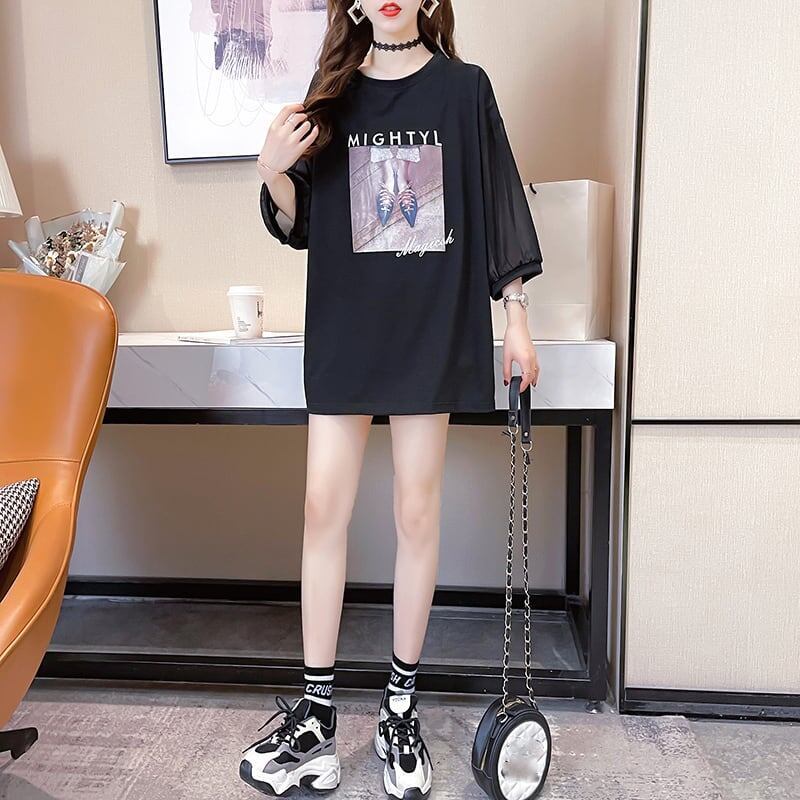 話題沸騰中   切り替え ゆったり 着せ トップス Tシャツ ＜F-2075＞