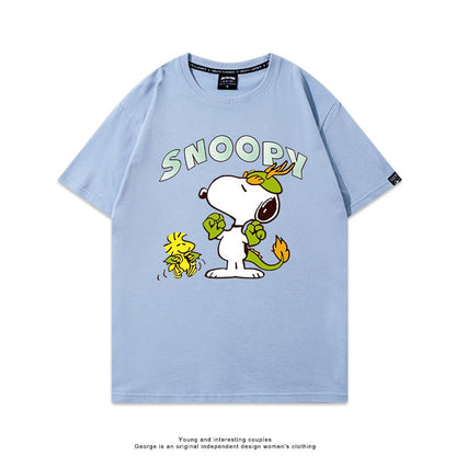 男女兼用 高品質 カジュアル プリント Tシャツ F-13336