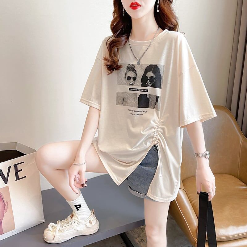 合わせやすい   チャーミング Tシャツ カットソー＜F-3651＞