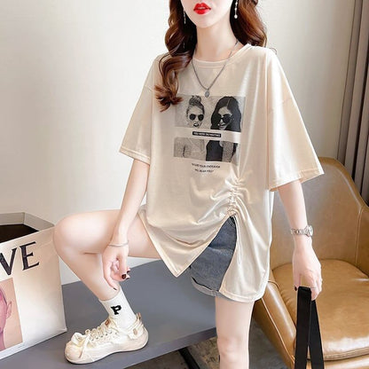 合わせやすい   チャーミング Tシャツ カットソー＜F-3651＞