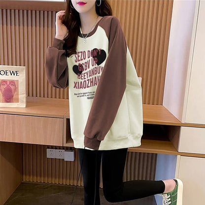 話題沸騰中   ハートマーク ラグランスウェット全6色＜F-4828＞