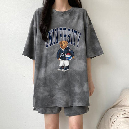 夏に嬉しい機能付き 全5色 軽くて涼しくて可愛い！ 半袖 Tシャツ ショートパンツ セットアップ ＜F-9269＞