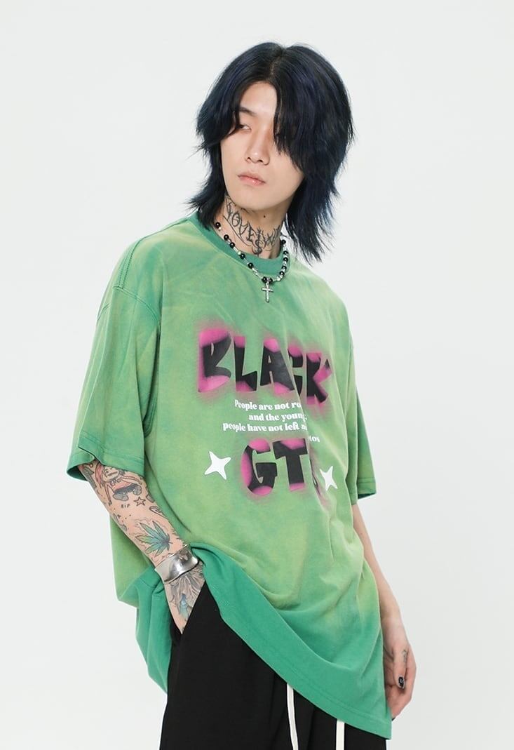 見逃し厳禁   ストリート系 アルファベット プリントTシャツ ＜F-2921＞