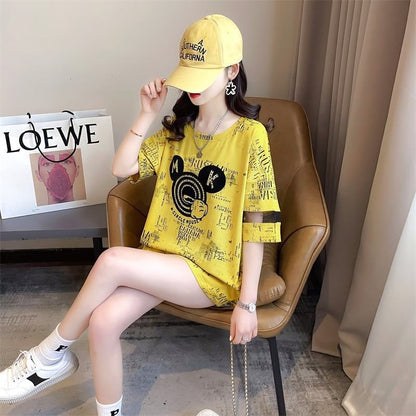 デザインセンス重工業ホットダイヤモンドパーソナライズされた漫画半袖Tシャツ、夏の新しいスタイル<F-2924>