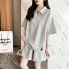 ファッション 切り替え ゆったり感アップ Tシャツ＋ショートパンツ セットアップ＜F-3616＞