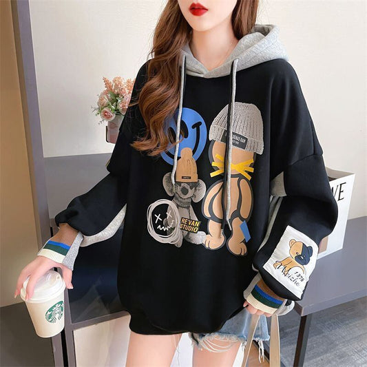 人気上昇中 個性派 スタイルアップ効果抜群 カジュアル 切り替え 2色選択 パーカーF-9595