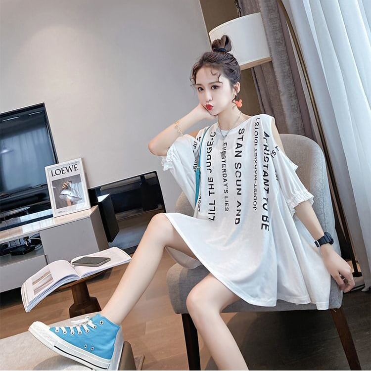 柔らかくて優しい印象 ファッション 美人度アップ プリント 全3色 半袖 Tシャツ F-9088