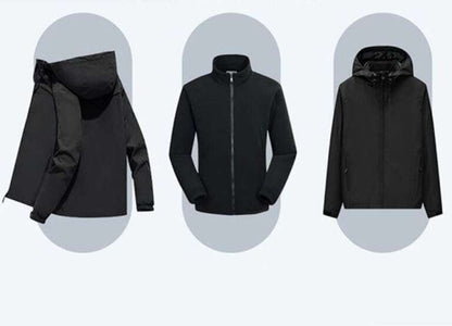 [人気商品再入荷!!!】冬服 防寒 暖かい 脱着可能ボアライナー付き 撥水加工男女兼用 3way マウンテンジャケット <F-5448>