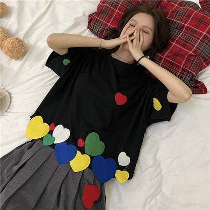 キュート 早い者勝ち 絶対流行 カジュアル Tシャツ<F-11526>