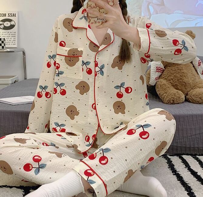 新商品 着心地良い 柔らかくて優しい印象 4種選択 トップス+パンツセット パジャマF-9130