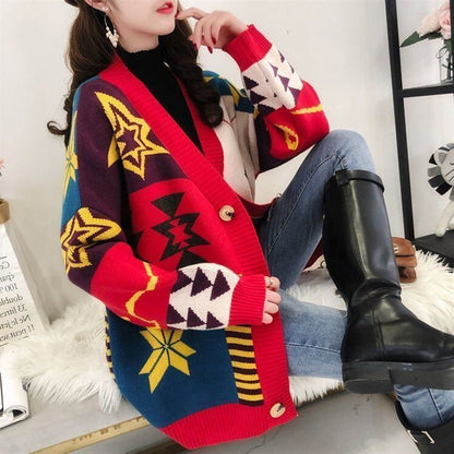 【半額！期間限定！！】好感度UP   ゆったりとした怠惰なセーターコートF-5174