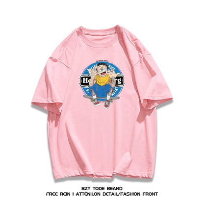 男女兼用 快適 プリント 半袖 Tシャツ F-13288