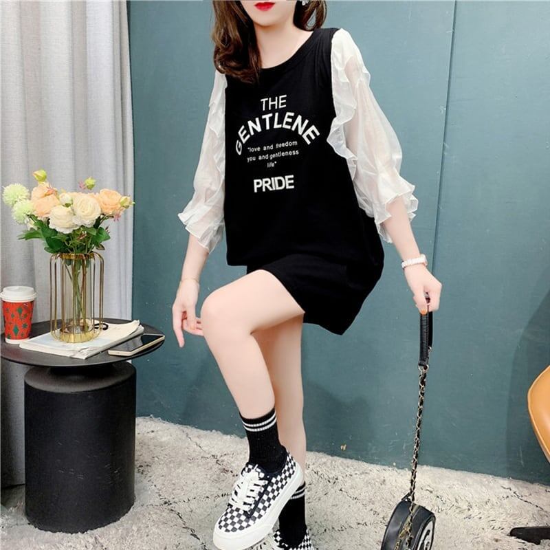 個性的なデザイン   スタイリッシュ Tシャツ カットソー＜F-3117＞