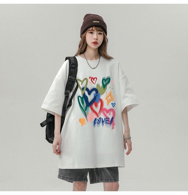 売り切れ必至 プリント ファッション 4色選択 半袖Tシャツ＜F-8594＞