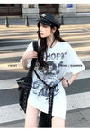 美人度アップ 絶対流行 売れ筋 早い者勝ち カジュアル 2色選択 Tシャツ<F-11522>