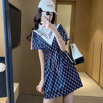 好感度UP ファッション 上質 アバンギャルド 切り替え ワンピースF-8844