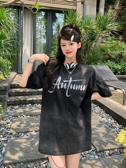 レイジースタイルドーパミングラデーションタイダイオールマッチ半袖Tシャツ<F-2895>
