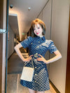 超人気 好感度UP 美人度アップ 上質 ファッション デニム ワンピースF-8960