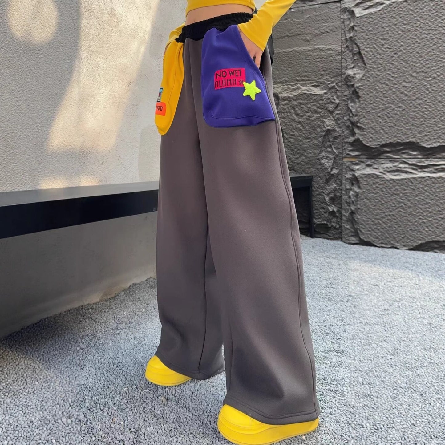 おすすめ オシャレ 切り替え デザイン 4色 スウェット ジョガーパンツ F-12264