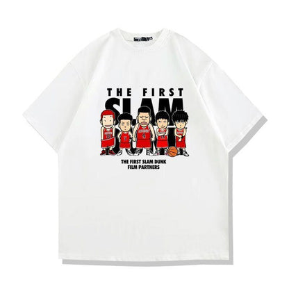 【半額！期間限定！！】人気商品再入荷   絶対流行 プリント 2色 半袖Tシャツ 男女兼用F-8985