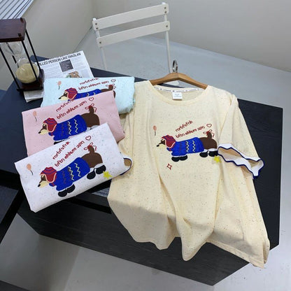 おすすめ 好感度UP 美人度アップ カジュアル 全4色 半袖 Tシャツ ＜F-11147＞