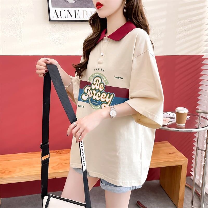 スタイルアップ   POLOネック ゆったり半袖 ＜F-3048＞