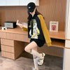 韓国系グラフィックプリントパーカー二色あり＜F-4083＞
