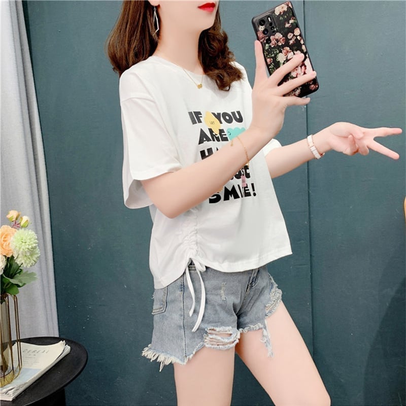 個性的なデザイン   一目惚れ Tシャツ カットソー＜F-3671＞