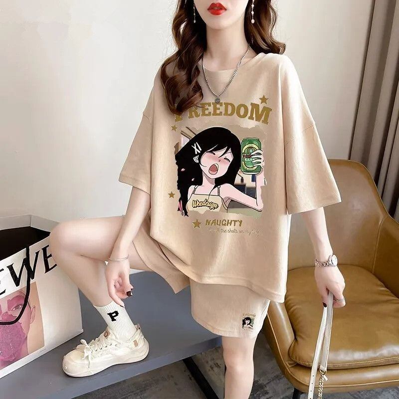超人気 真夏も快適 話題沸騰中 カジュアル 全4色 半袖 Tシャツ ショートパンツ セットアップ ＜F-9129＞