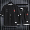 男女兼用 スポーツ風 Tシャツ & ショーツ セットアップ F-7043