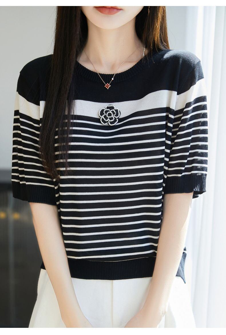 定番シンプル 売り切れ必至 着回し力抜群 全2色 Tシャツ <F-11938>