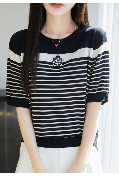 定番シンプル 売り切れ必至 着回し力抜群 全2色 Tシャツ <F-11938>