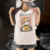 話題沸騰中 プリント切り替え 新作 全2色 半袖Tシャツ カットソー ＜F-8682＞