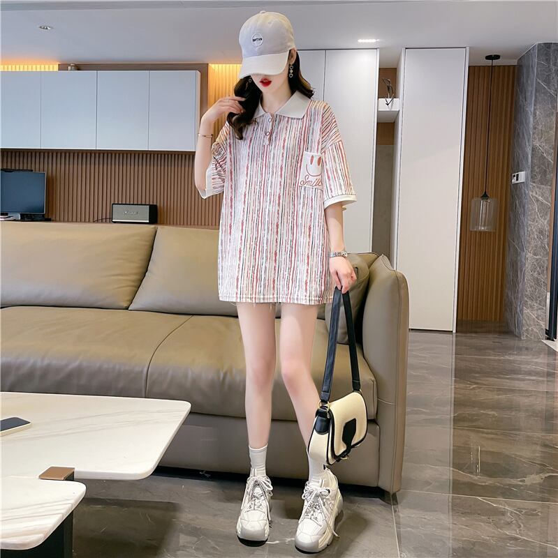 絶対流行 プリント カジュアル ゆったりトップス 半袖Tシャツ 全2色＜F-8314＞