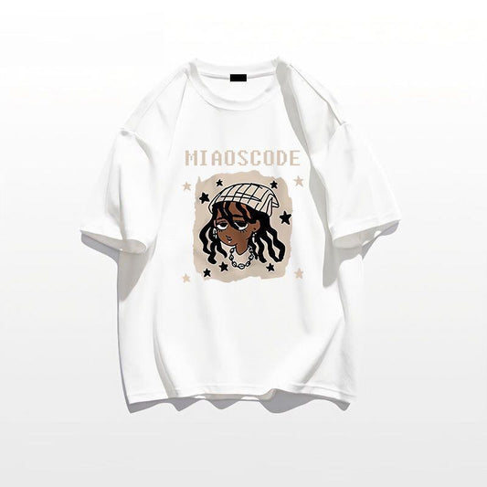 ベストセラーアイテム！ カジュアル 定番シンプル ルーズ プリント全5色 半袖TシャツF-9022