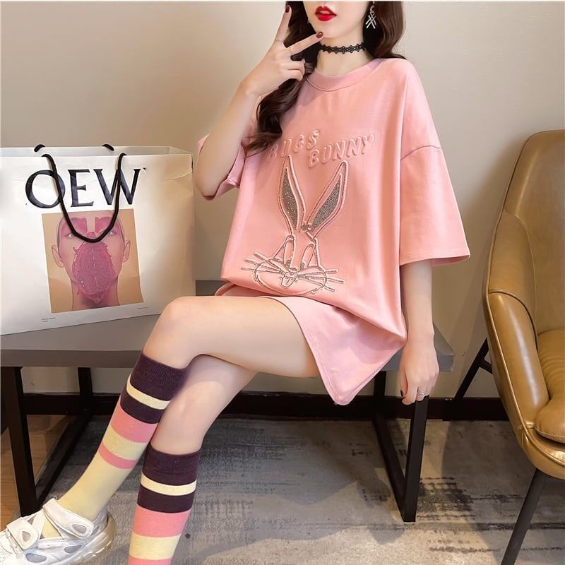 オシャレ度満点 切り替え 着心地抜群 プリント Tシャツ カットソー＜F-3549＞