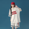 大好評 ファッション カジュアル ルーズ半袖ＴシャツⅹパンツセットF-6539